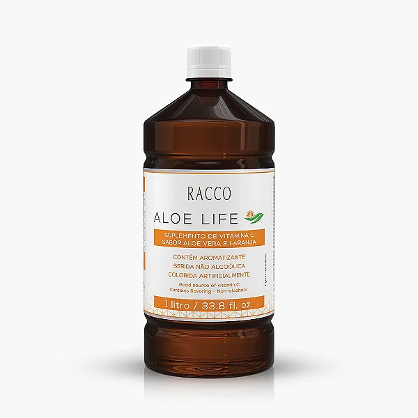 IOS Aloe Life - Suplemento pronto para Beber com Vitamina C - Sabor Aloe Vera e Laranja - 1L
