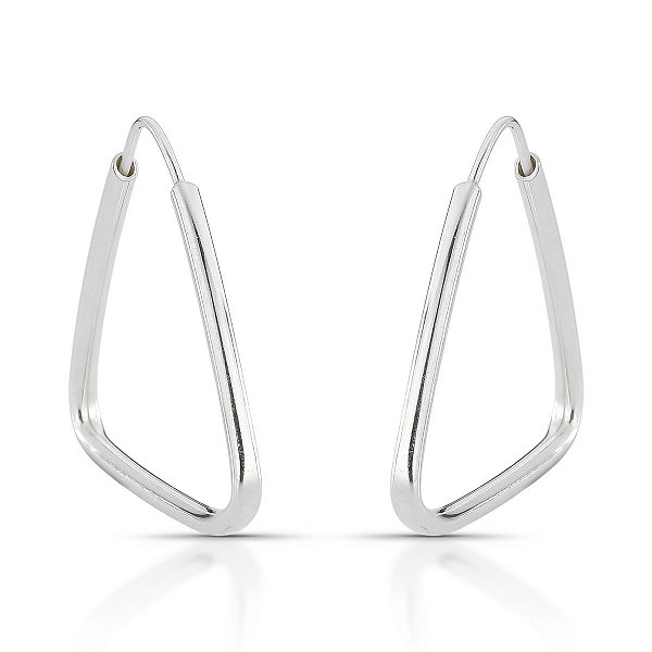 ARGOLA PRATA TRIANGULAR M