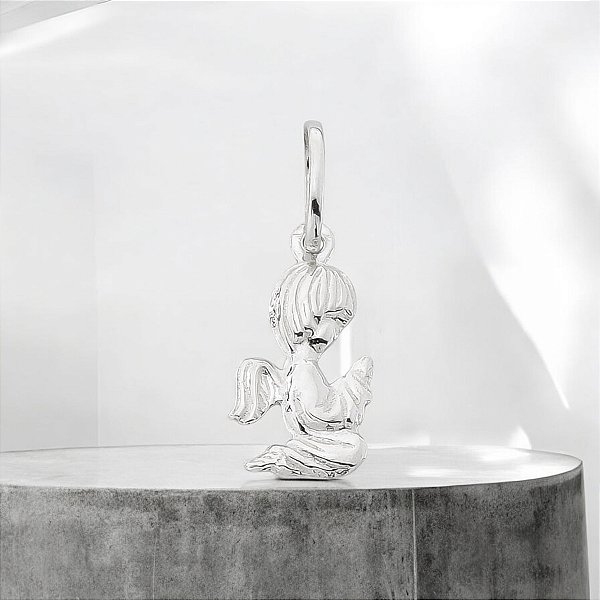 PINGENTE PRATA ANJO DA GUARDA