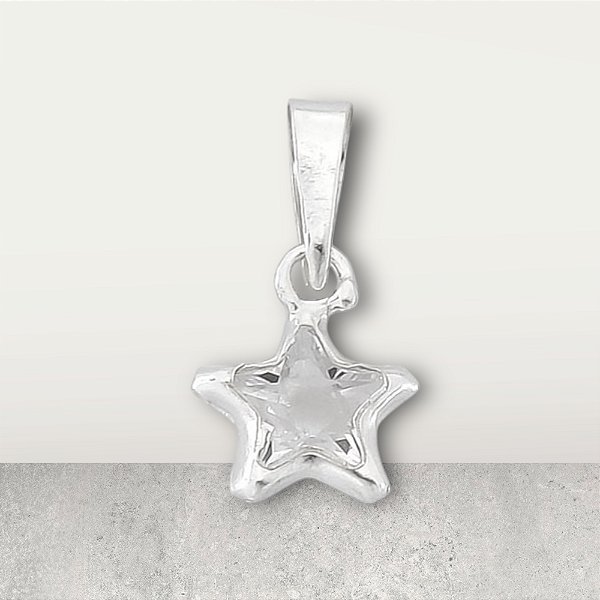 PINGENTE PRATA ESTRELA ZIRCÔNIA