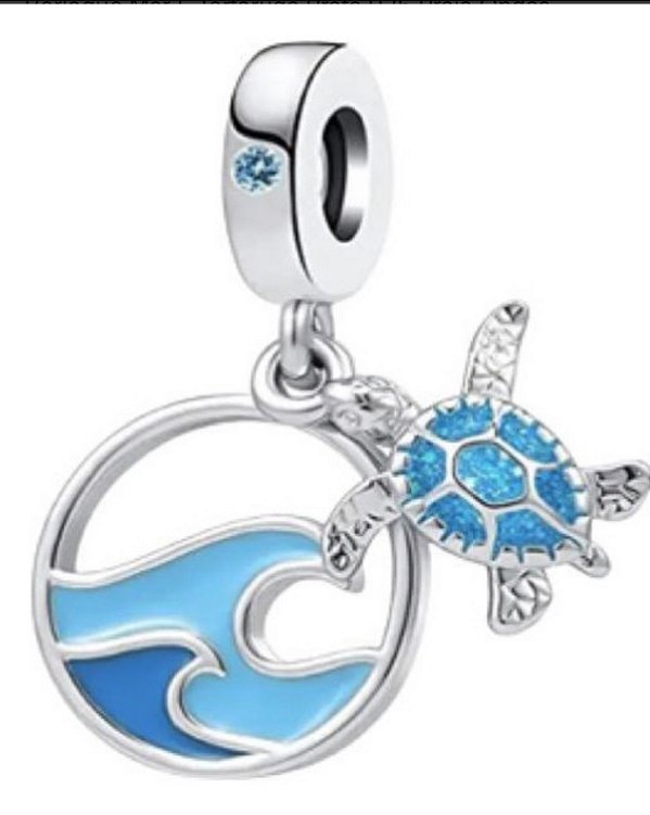 BERLOQUE PRATA  MAR E TARTARUGA