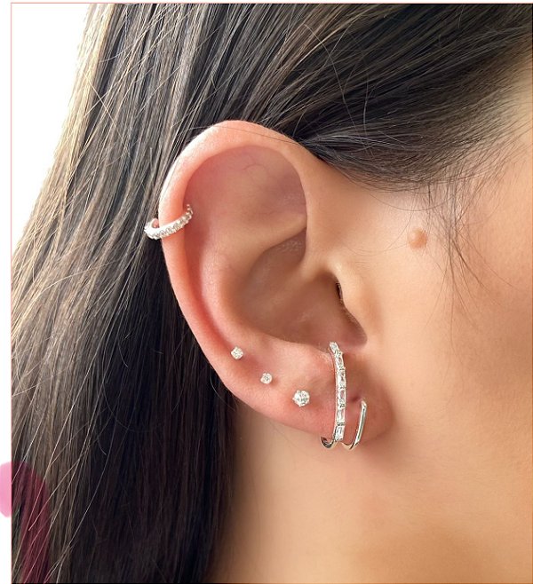 BRINCO PRATA EARCUFF COM ZIRCÔNIA