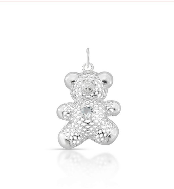 PINGENTE PRATA URSO TRABALHADO