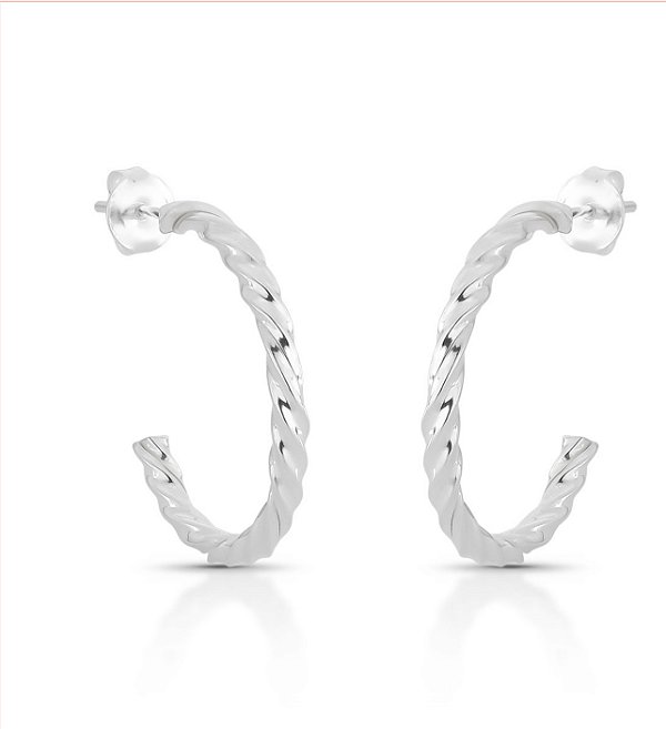 BRINCO PRATA ARGOLA TORCIDO