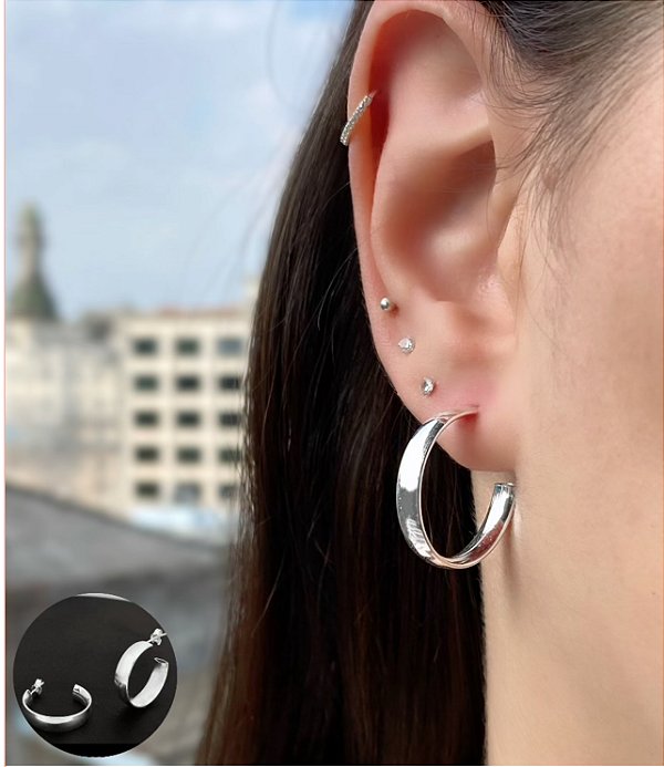 ARGOLA PRATA REDONDA