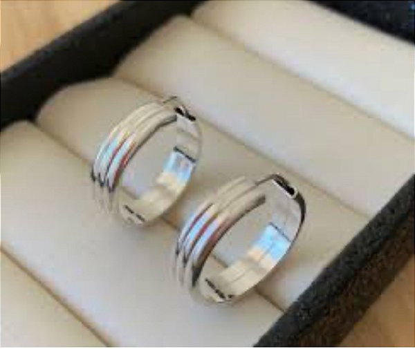 ARGOLA PRATA COM FENDA