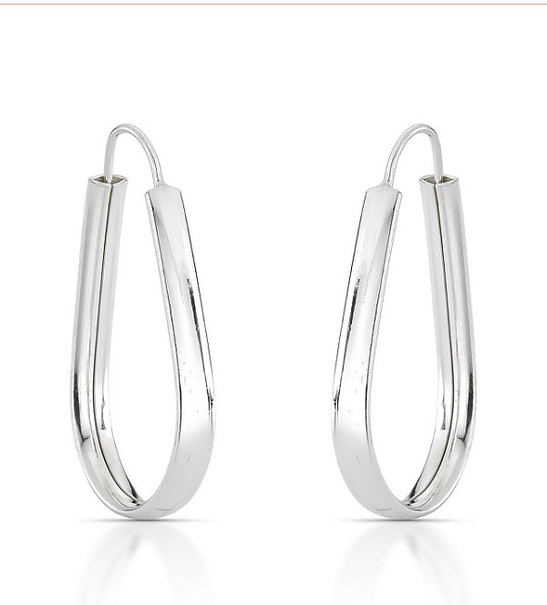 ARGOLA PRATA GOTA FIO LOSANGO