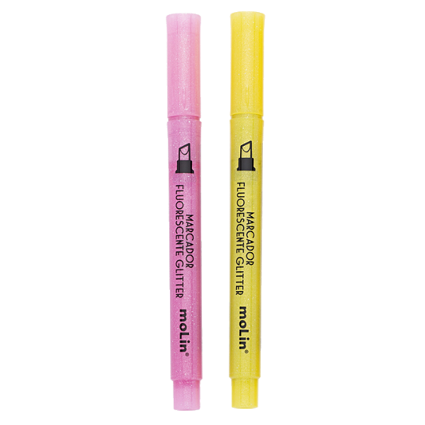 Marca Texto Fluorescente Glitter