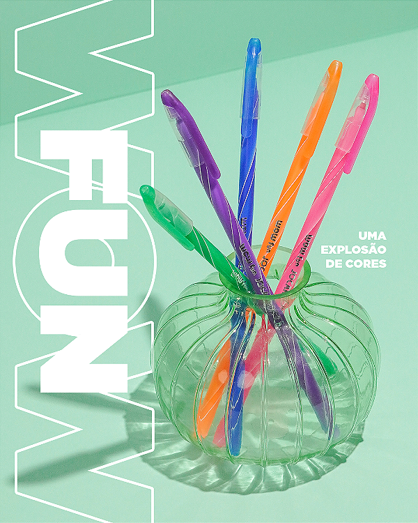 Caneta Esferográfica Wow Fun Perfumada 0.7mm