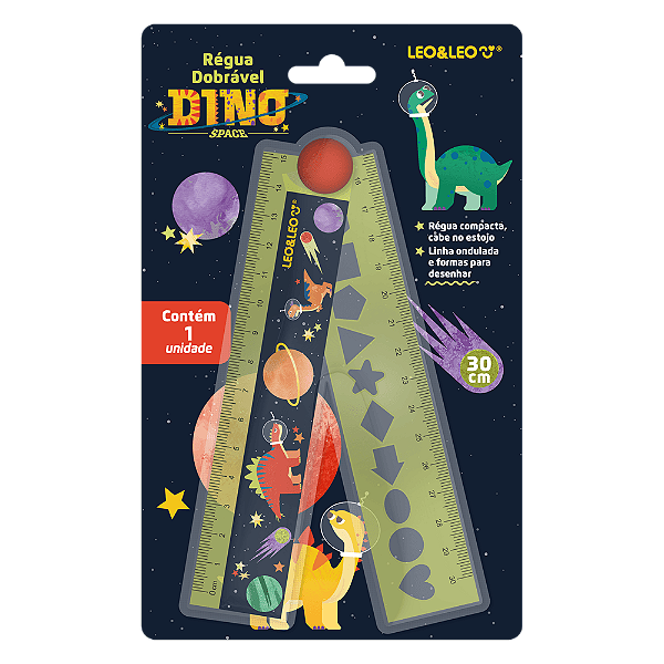Régua Dobrável Dino Space