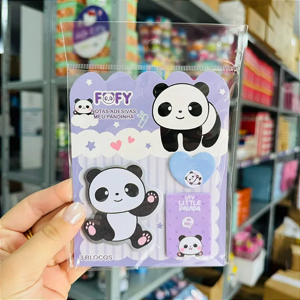 Bloquinhos de Anotações Adesivados Meu Pandinha