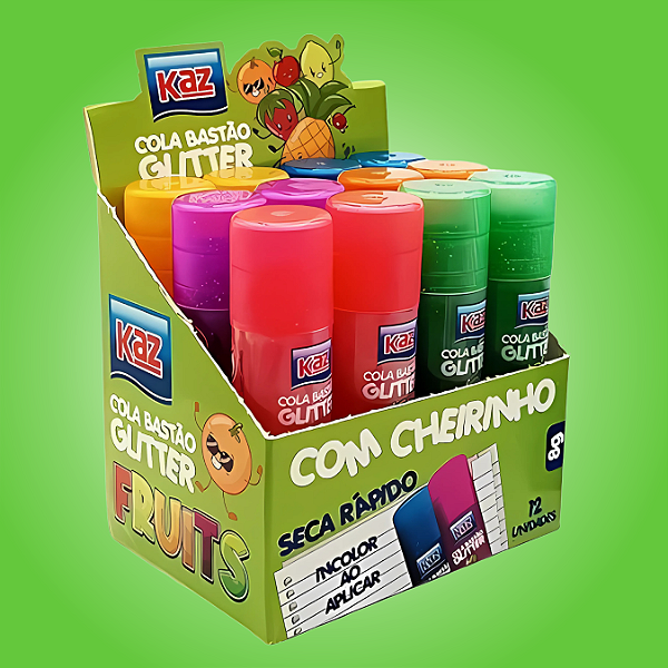 Cola Bastão Glitter Fruits com Cheirinho 8g