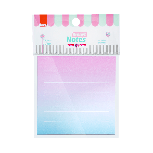 Bloco Adesivado Smart Notes Tutti Frutti • 50 folhas 7,6x7,6 cm