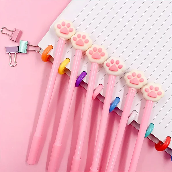 Caneta Gel Patinha Rosa 0.4mm