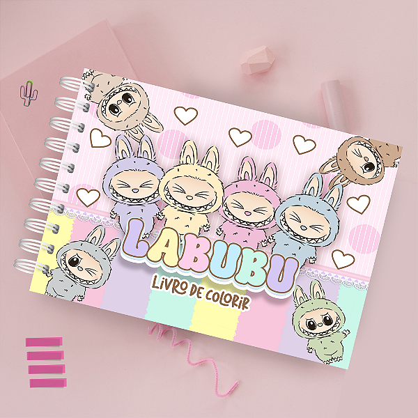 Livro de Colorir Capa Dura Labubu