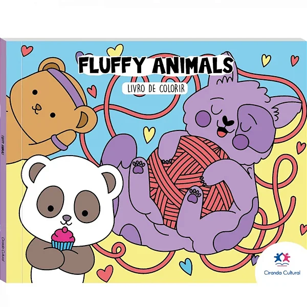 Livro de Colorir Brochura • Fluffy Animals