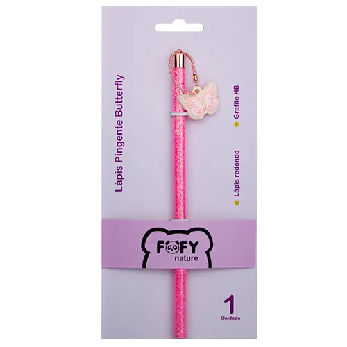 Lápis Glitter com Pingente