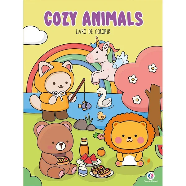 Livro de Colorir Brochura Cozy Animals