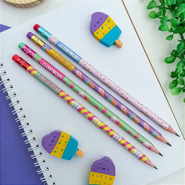 Lápis HB com Borracha Picolé