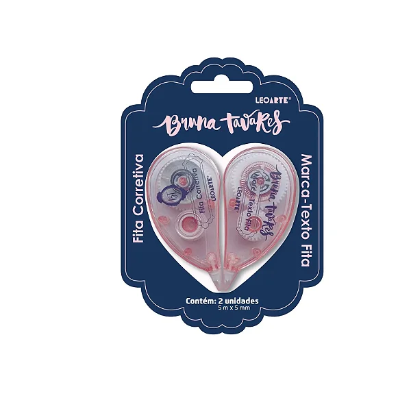 Fita Corretiva + Marca Texto Fita 5Mx5mm Bruna Tavares