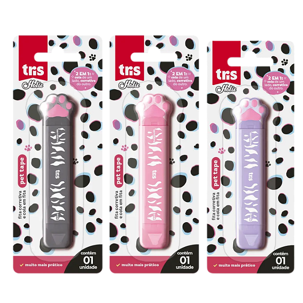 Fita Corretiva + Cola em Fita Holic Pet Tape