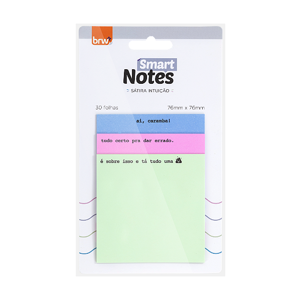 Bloco Adesivado Smart Notes Sátira Intuição • 3 Blocos