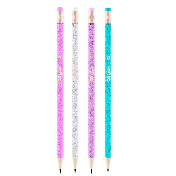 Lápis HB Glitter com Borracha