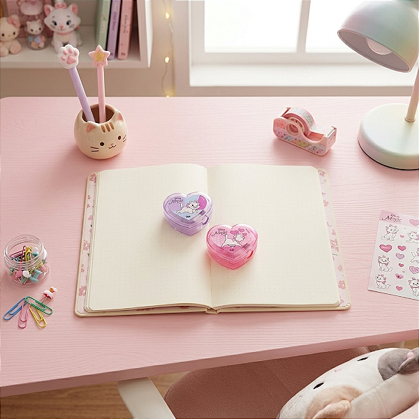 Apontador com Depósito Glitter Marie Disney