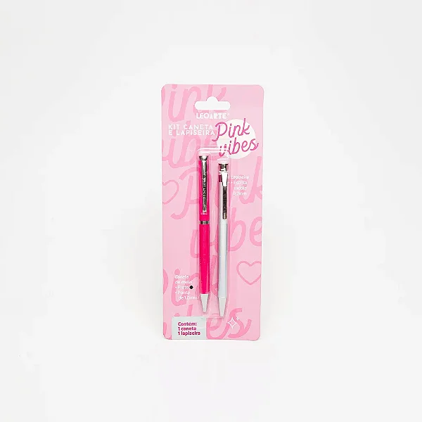 Kit Caneta e Lapiseira Pink Vibes
