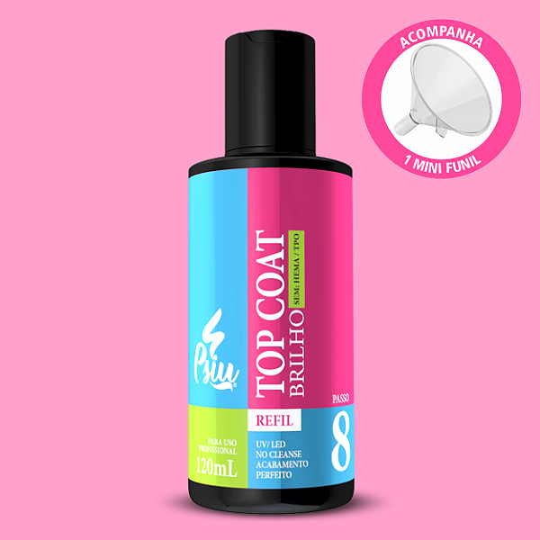 Psiu - Top Coat Brilho Refil 120ml