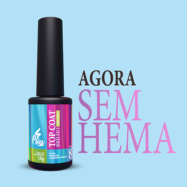Psiu - Top Coat Brilho Sem Hema 10g