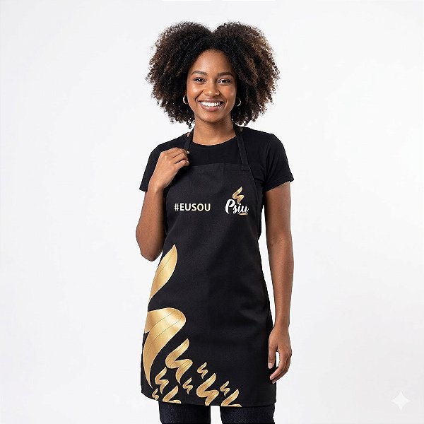 Psiu - Avental Preto Com Ajuste