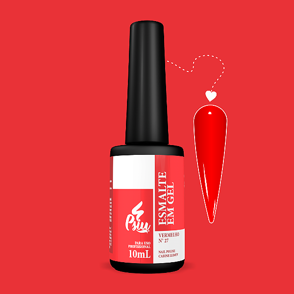 Psiu - Esmalte em Gel Led/UV 27 Vermelho 10ml