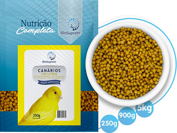 Extrusada BioSuprem Canários Amarela com Luteína e Mel - 900g