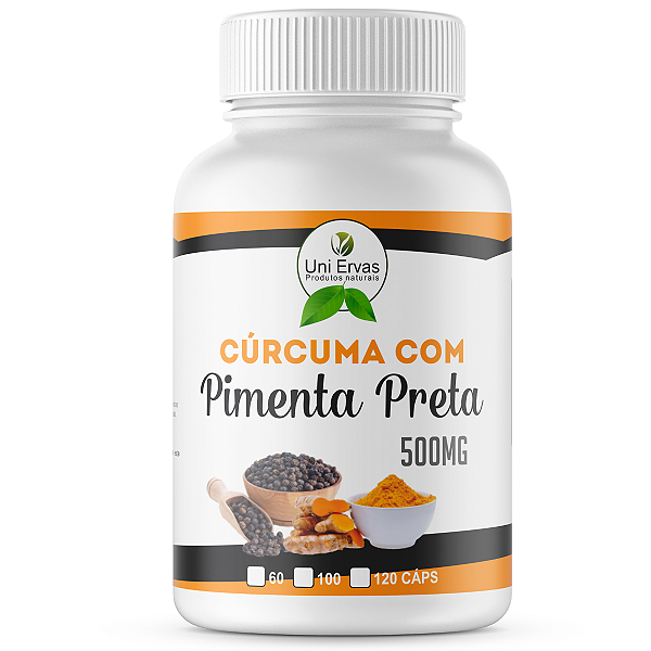 CURCUMA COM PIMENTA 500mg 120 CAPS