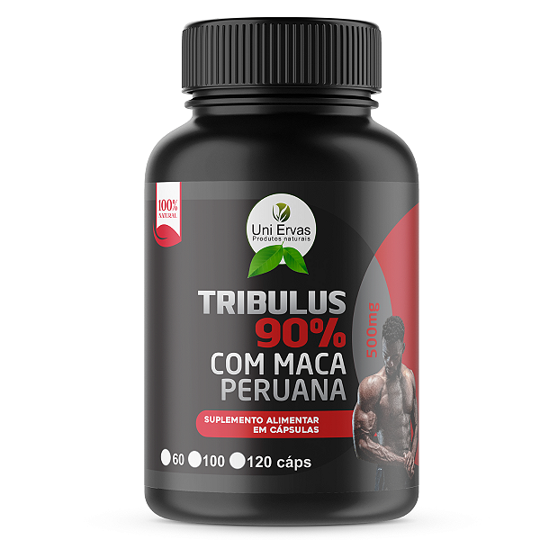 TRIBULLUS TERRESTRIS COM MACA PERUANA 500MG 120 CAPSULAS 90%