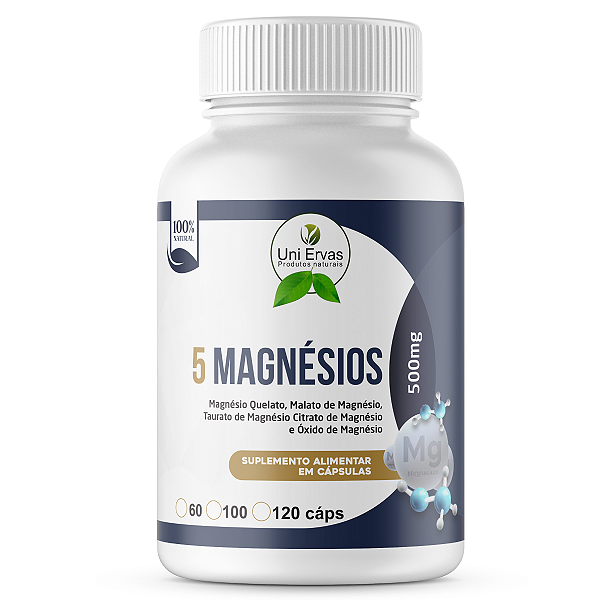 5 MAGNESIOS 500MG 120 CAPSULAS