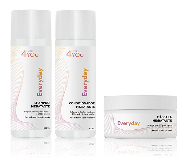 Kit Shampoo + Condicionador + Máscara Care4You Everyday