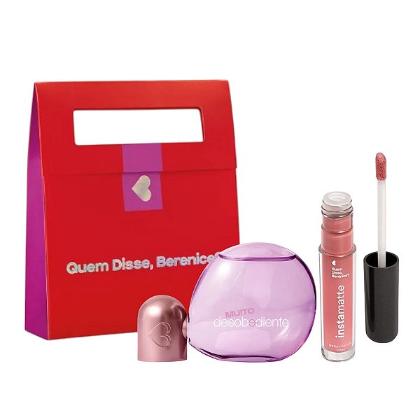 Kit Presente Muito Desobediente + Batom Líquido Rose Rosetali (2 itens) Quem Disse Berenice