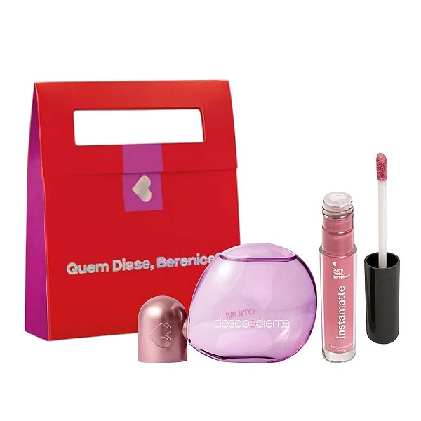 Kit Presente Muito Desobediente + Batom Líquido Rose Roseirali (2 itens) Quem Disse Berenice