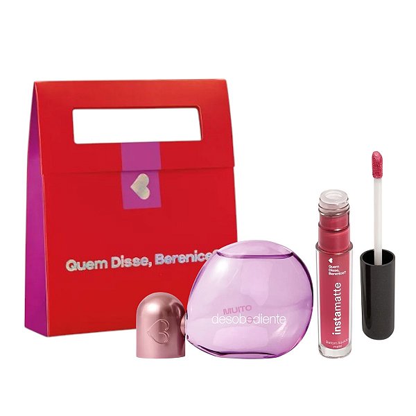 Kit Presente Muito Desobediente + Batom Líquido Rose Goiabali (2 itens) Quem Disse Berenice