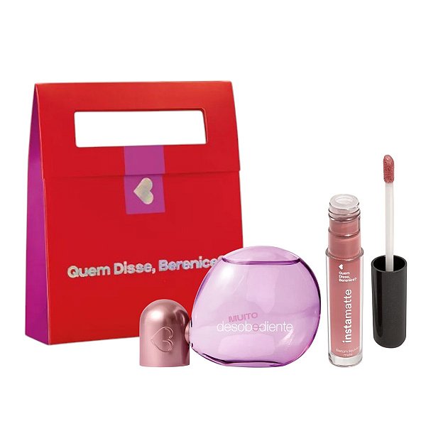 Kit Presente Muito Desobediente + Batom Líquido Nude Cacauli (2 itens) Quem Disse Berenice