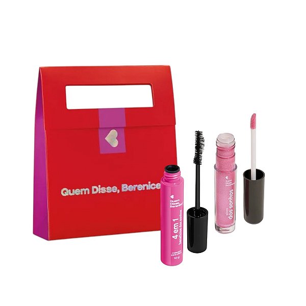 Kit Presente dos Sonhos Rímel + Gloss Rosa Rosadex (2 itens) Quem Disse Berenice
