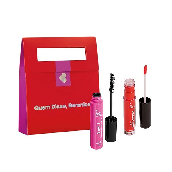 Kit Presente dos Sonhos Rímel + Gloss Vermelho Vermedex (2 itens) Quem Disse Berenice