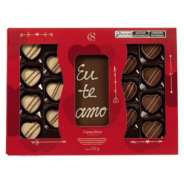 Caixa Artesanal Delícias de Amor 153g Cacau Show