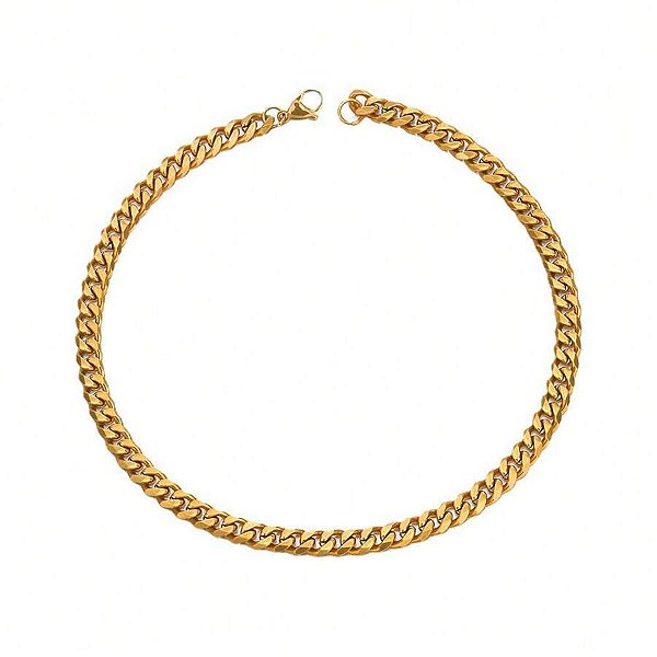 Gargantilha Grumet Feminina - Banhada a Ouro 18K