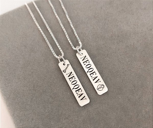 Pingente Duplo NEOQEAV - Prata 925