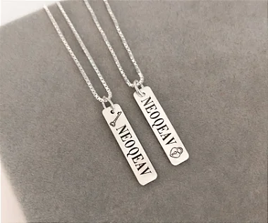 KIT CASAL: NEOQEAV (Nunca Esqueça o Quanto Amo Você) - Prata 925