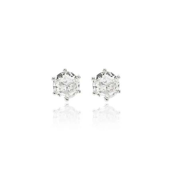 Brinco Solitário – Prata 925