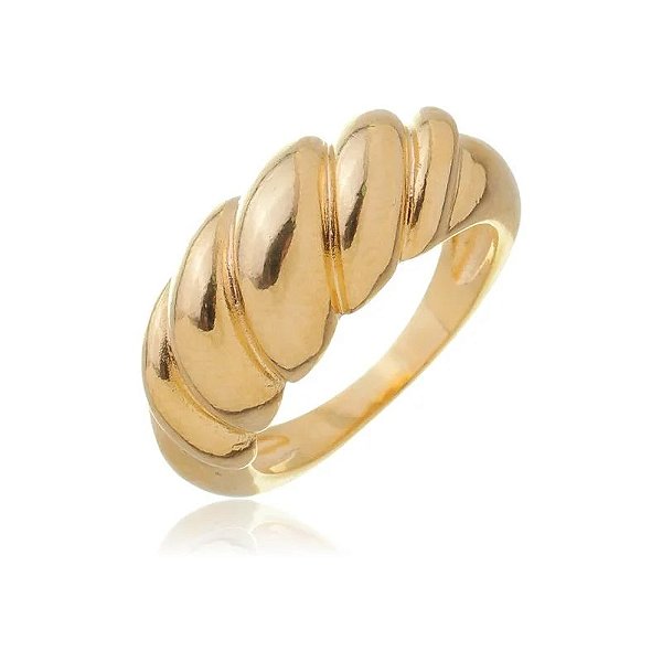 Anel Croissant - Banhado a Ouro 18K